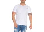 T-Shirt Da Uomo Con Stampa Basic; Bianco S