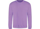 Awdis Just Hoods Awdis Unisex Bound Neck Uni Felpa (280 Gsm) PC2103 (M) (Digitalesd Lavender)