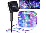 Tolletour Luce Solare A Fune Filo Giardino Luci Fiabesche Led Luce A Fune Colorata-20M