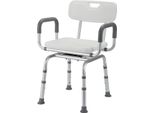 Sgabello Da Doccia Jopassy Sgabello Da Bagno Sedia Da Doccia Regolabile In Altezza Fino A 136 Kg Sedile Da Bagno Con Braccioli E Schienale +360° Ruotabile