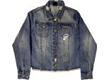 The Rolling Stones - Giacca Di Jeans Da Donna RO4859 (S) (Blu Denim Chiaro)