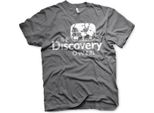 Maglietta Discovery Channel Con Logo Invecchiato - Piccola - Grigio Scuro