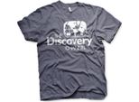 Maglietta Discovery Channel Con Logo Invecchiato - Grande - Navy-Heather
