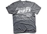 Maglietta Bitchin' Rides Custom Car Fabrication - Small - Dark-Heather