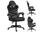 Huzaro Force 4.4 | Sedia Da Gioco Sedia Da Ufficio Sedia Da Scrivania Ergonomica | Poggiatesta Cuscino Lombare Altezza Regolabile Funzione Dondolo | Tessuto | Grigio