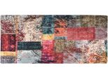 The Living Store Tappeto Patchwork Lavabile 80X300 Cm Multicolore Antiscivolo