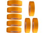 8 Rotoli Di Nastro Adesivo Professionale Oro 50 M X 24 Mm - Nastro Crespo Oro Per Pittori - Nastro Per Mascheratura Per Pittori E Decoratori - Crespo Per Interni Ed Esterni - Crespo Per Pittori - Nastro Adesivo Versatile Per Lavori Di Pittura