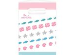 Amscan - Sacchetti Di Plastica Per Feste "Be A Mermaid"" Confezione Da 8 SG24837 (Taglia Unica) (Bianco/Rosa/Blu)"