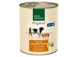 Real Nature Nourriture Humide Chien Adulte BœUf Et Jambon Ital. 6X800 G