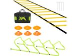 Set Per L'allenamento Dell'agilità Jopassy Scala Di Coordinazione Coni Da Calcio Ostacoli Di Coordinazione Aiuto Per L'allenamento Della Velocità/Agilità Regolabile Per Bambini