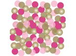 Amscan - Disco - Coriandoli, Prima Comunione - Carta Velina SG26068 (Taglia Unica) (Rosa Brillante/Rosa Chiaro/Oro)