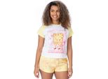 Spongebob Squarepants - Pigiama Da Donna A Maniche Corte NS7228 (Xl) (Colorato)