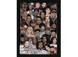 Pyramid International - Poster Gerahmtes "Hip Hop Icons"" PM7154 (40 Cm X 30 Cm) (Bunt)"