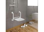Tolletour Sedile Da Doccia Pieghevole A Parete In Acciaio Inox 304 Abs 35X32,5 Cm Sgabello Da Doccia Sgabello Da Bagno Sedile Da Doccia A Parete