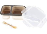 Zopa Scatola Per Snack In Silicone Con Posate Grande Beige Sabbia