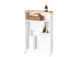 Carrello Da Bagno Eluno, Carrello Da Incasso, Carrello Da Cucina, Organizzatore Da Bagno A 3 Livelli, Bianco