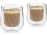 La CafetièRe Siena Set Di Tazze Da Taglio A Doppio Fondo Da 2 Pezzi, Tazze Da Taglio Da 135 Ml Isolate Per Barista, Impilabili E Leggere