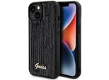 Guess Guhcp14Spsfdgsk Custodia Rigida Per Iphone 14 / 15 / 13 6.1 Czarny/Nero Sequin Script Metallo