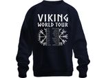 Viking World Tour Rune Vichinghe Nordic World Tour Adventure Unisex Felpa Pullover, Navy, M