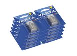 10X Blister Di 1 Blocco Di Batterie Al Litio Varta Professional Da 9V