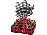 Amscan - Set Di Sacchetti In Cellophane A Quadretti Da 6 Pezzi SG31553 (Taglia Unica) (Bianco/Nero/Rosso)