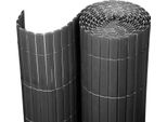 Stuoia Per Privacy Recinzione In Pvc Antracite Frangivento Per Giardino, Balcone E Terrazza 100X1000Cm