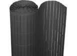 Tolletour Schermo Privacy Recinzione Privacy In Pvc Antracite Frangivento Per Giardino, Balcone E Terrazza 100X300Cm