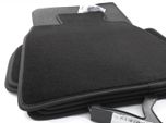 Tappetini Adatti Per Bmw Serie 5 F10 F11 In Pelle Velours Nubuck In Qualità Originale 4 Pezzi Neri Nuovo