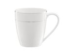Tazza In Porcellana Bianca Aura Silver 330 Ml