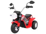 Mini Bike Moto Elettrica A Batteria Per Bambini Rosso + 3 Ruote