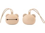 Kidkool Scatola Per Succhietti In Silicone, Lavabile In Lavastoviglie E Senza Bpa - Per Conservare In Modo Igienico I Succhietti - Per Bambine E Bambini (Beige)