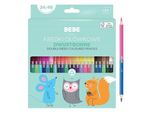 Matite Bifacciali 24/48 Colori Bebe Kids Interdruk - Armonia Creativa Dei Colori In Ogni Disegno! Ideale Per I Piccoli Artisti!