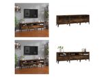 Vidaxl Mobile Tv In Rovere Fumé 150X30X44,5 Cm Materiale A Base Di Legno - Mobile Tv - Mobili Tv - Porta Tv - Mobili Tv