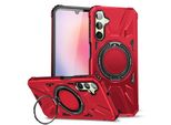 Per Samsung Galaxy A24 4G / A25 5G Magsafe Shock Magnet Ring Cover Protettiva Custodia Del Telefono Cellulare Rosso