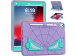 Custodia Protettiva Per Ipad 10.2 2021/2020/2019, Ipad 9°/8°/7° Generazione, Robusto Supporto Antiurto Per Bambini Ragazzi Viola