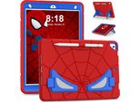 Custodia Protettiva Per Ipad 10.2 2021/2020/2019, Ipad 9°/8°/7° Generazione, Robusto Supporto Antiurto Per Bambini Ragazzi Rosso Blu