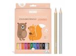 Dai Vita Ai Tuoi Disegni Con I Pastelli Jumbo In 12 Colori Vivaci! Perfetti Per I Piccoli Artisti. Qualità E Intensità Dei Colori Eccellenti: Create Qualcosa Di Unico!