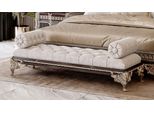 Casa Padrino Luxury Baroque Bench Grigio / Marrone Scuro / Oro 170 Cm