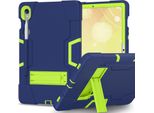 Custodia Per Samsung Galaxy Tab S9/S9 Fe 11/10.9" SM-X710/X716B/X718U/X510 2023, Custodia Protettiva Ibrida A Tre Strati Antiurto Con Supporto, Verde"