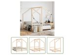 The Living Store Culla 2X(70X140) Cm In Legno Di Pino Massiccio