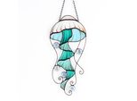Medusa Avalglass In Vetro Colorato, 25 Cm, Fatta A Mano, Decorazione Per Finestra Acchiappasole Mare