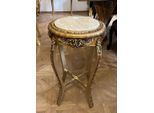Casa Padrino Tavolino Barocco Con Piano In Marmo Oro / Crema H. 73 Cm