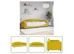 The Living Store Daybed Giallo 80X200 Cm Velluto