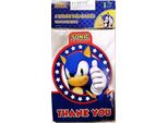 Sonic The Hedgehog - Biglietto Di Ringraziamento 6-Pack - Cartoncino SG34154 (Taglia Unica) (Bianco/Blu/Rosso)