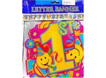 Amscan - Bandiera A Forma Di Lettera, 1° Compleanno SG33920 (Taglia Unica) (Multicolore)
