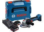 Bosch Gws 18V-8 Smerigliatrice Angolare Professionale A Batteria 18 V 125 Mm Brushless ( 06019N9003 ) + 2X Batteria 5,0 Ah + Caricabatteria + L Boxx