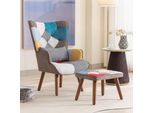 Merax Sedia Ad Ala Con Sgabello, Poltrona Reclinabile Poltrona Tv Poltrona Colorata Poltrona Imbottita Poltrona Reclinabile Poltrona Cocktail Poltrona Design Elegante