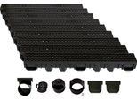 Set Di Canali Di Drenaggio Scarmaxx B125, Scarico Dell'acqua Piovana, Altezza 115 Mm - 9 M