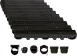 Set Di Canali Di Drenaggio Scarmaxx B125, Scarico Dell'acqua Piovana, Altezza 115 Mm - 10 M