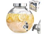 Orion Distributore Di Bevande In Vetro Distributore Di Bevande In Vetro Caraffa In Vetro Con Rubinetto Per Bevande Bottiglia 5,4 L